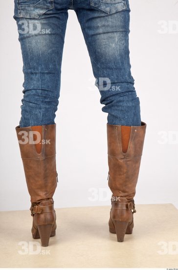 Calf Whole Body Woman Casual Boot Slim Studio photo references