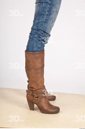 Calf Whole Body Woman Casual Boot Slim Studio photo references