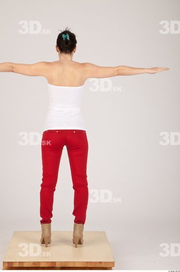 Whole Body Woman T poses Casual Slim Studio photo references