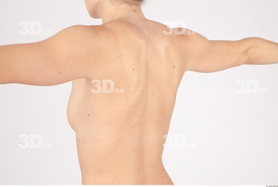 Whole Body Back Woman Nude Casual Slim Studio photo references