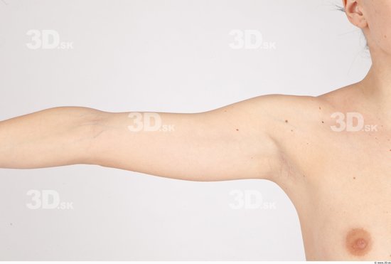Arm Whole Body Woman Nude Casual Slim Studio photo references