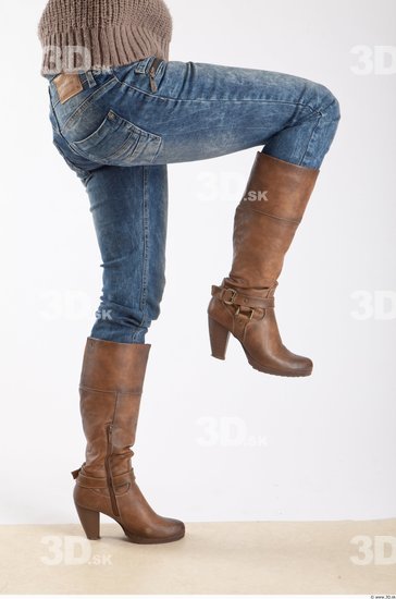 Leg Woman Animation references White Casual Jeans Slim