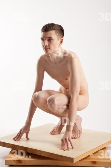 Whole Body Man Other White Casual Slim Male Studio Poses