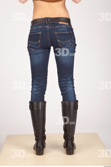 Leg Woman Casual Jeans Slim Studio photo references