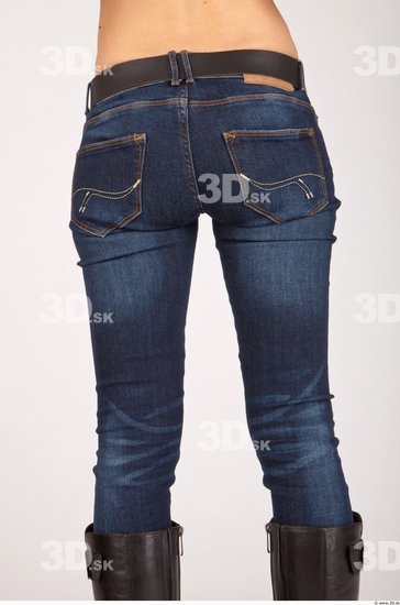 Thigh Woman Casual Jeans Slim Studio photo references