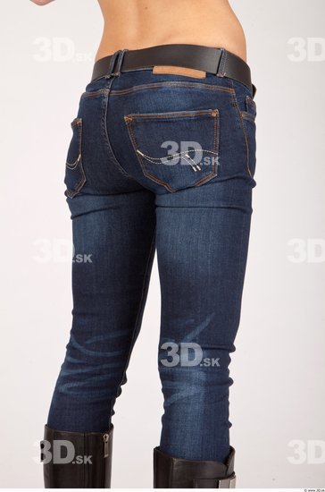 Thigh Woman Casual Jeans Slim Studio photo references