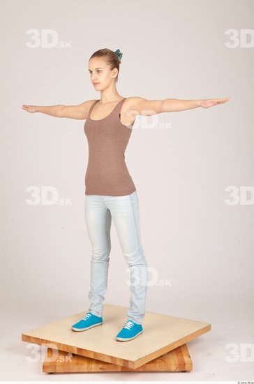 Whole Body T poses Casual Studio photo references