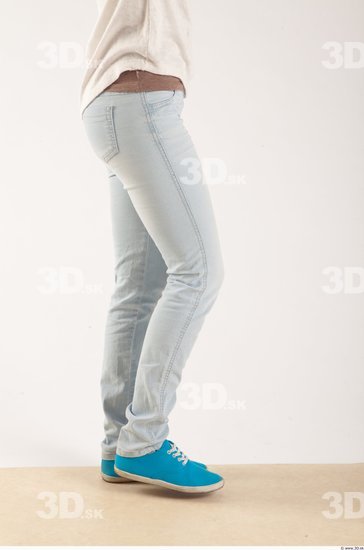 Leg Woman Animation references White Casual Jeans Slim