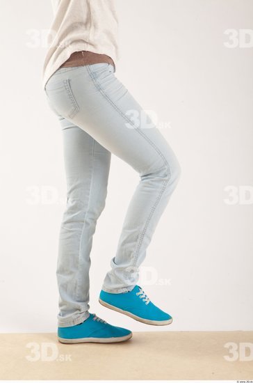 Leg Woman Animation references White Casual Jeans Slim