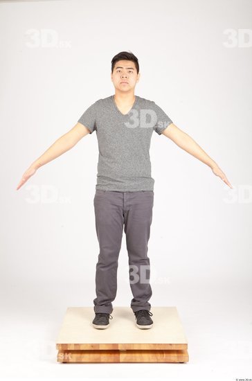 Whole Body Man Animation references Asian Casual Average Studio photo references