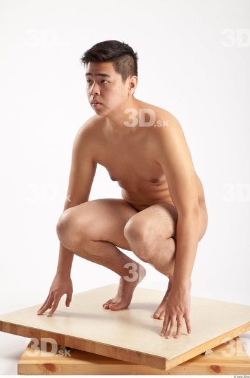 Whole Body Man Animation references Asian Nude Casual Average Studio photo references