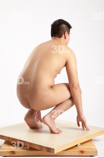 Whole Body Man Animation references Asian Nude Casual Average Studio photo references