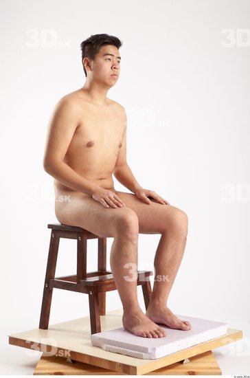 Whole Body Man Artistic poses Animation references Asian Nude Casual Average Studio photo references