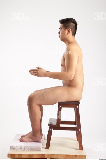 Whole Body Man Artistic poses Animation references Asian Nude Casual Average Studio photo references