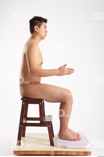 Whole Body Man Artistic poses Animation references Asian Nude Casual Average Studio photo references