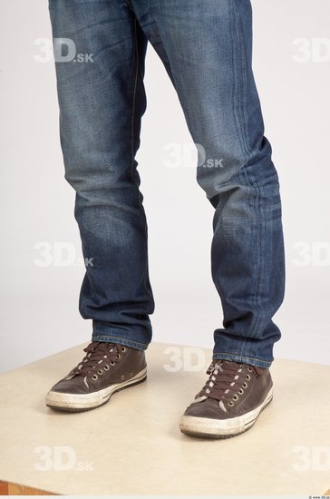 Calf Asian Casual Jeans Slim Studio photo references