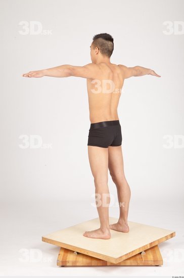 Whole Body T poses Asian Underwear Shorts Slim Studio photo references