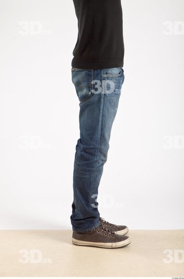 Leg Whole Body Man Animation references Asian Casual Jeans Slim Studio photo references