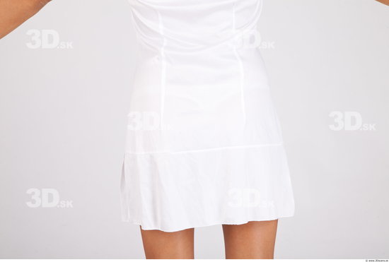 Whole Body Woman White Uniform Slim Studio photo references