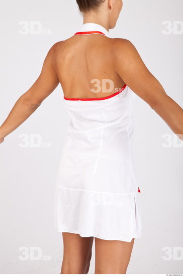 Whole Body Woman White Uniform Slim Studio photo references