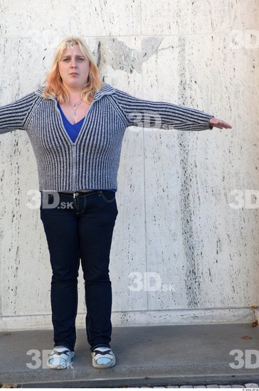 Whole Body Woman T poses Casual Average Street photo references