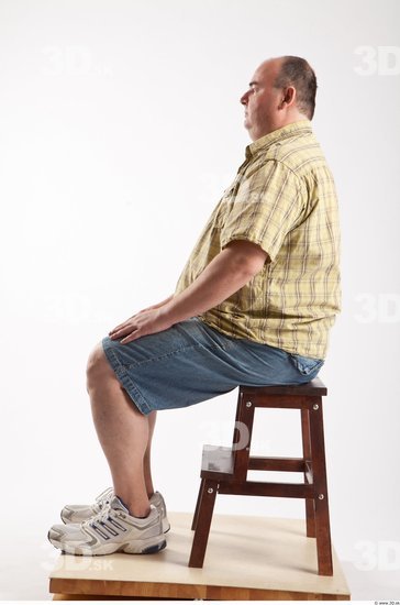 Whole Body Man Artistic poses White Casual Overweight Bald