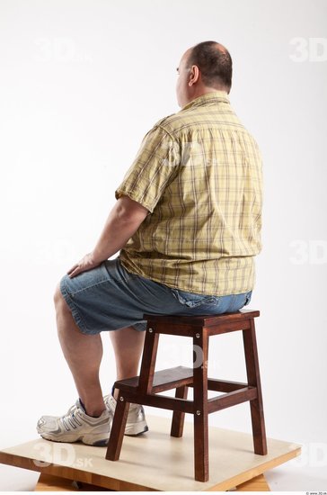 Whole Body Man Artistic poses White Casual Overweight Bald