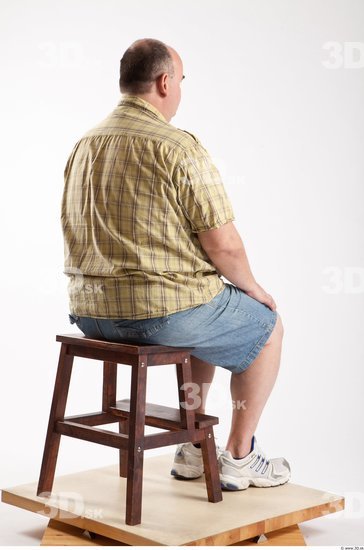 Whole Body Man Artistic poses White Casual Overweight Bald