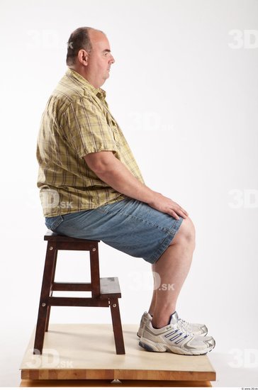 Whole Body Man Artistic poses White Casual Overweight Bald