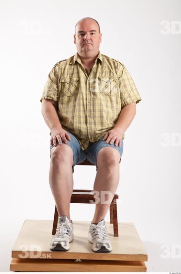 Whole Body Man Artistic poses White Casual Overweight Bald