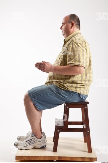 Whole Body Man Artistic poses White Casual Overweight Bald