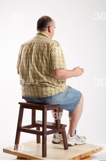 Whole Body Man Artistic poses White Casual Overweight Bald