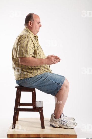 Whole Body Man Artistic poses White Casual Overweight Bald