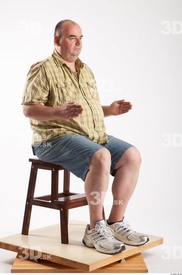 Whole Body Man Artistic poses White Casual Overweight Bald