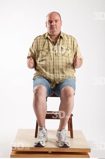 Whole Body Man Artistic poses White Casual Overweight Bald