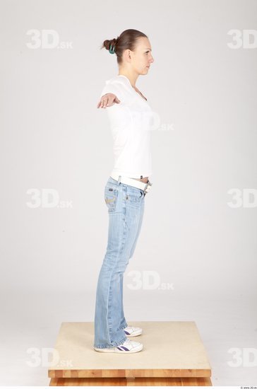 Whole Body T poses Casual Slim Studio photo references