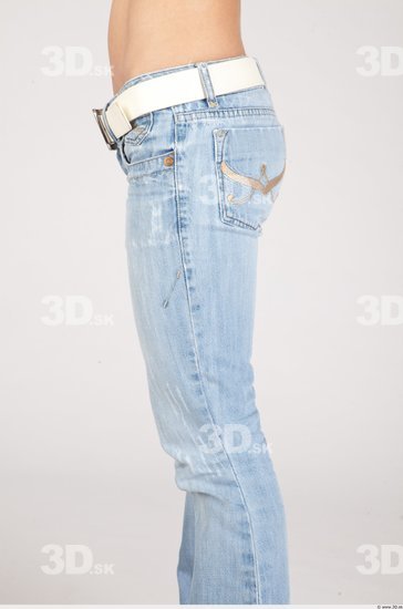 Thigh Casual Jeans Slim Studio photo references