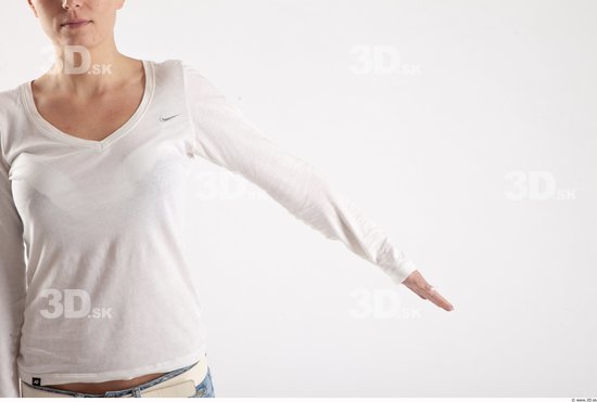Arm Woman Animation references White Casual T shirt Slim