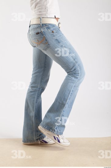 Leg Woman Animation references White Casual Jeans Slim