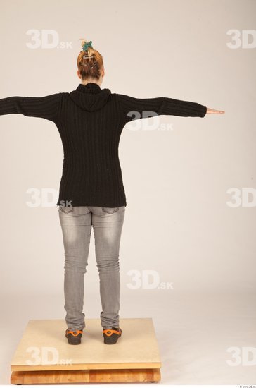 Whole Body Woman T poses Casual Slim Studio photo references