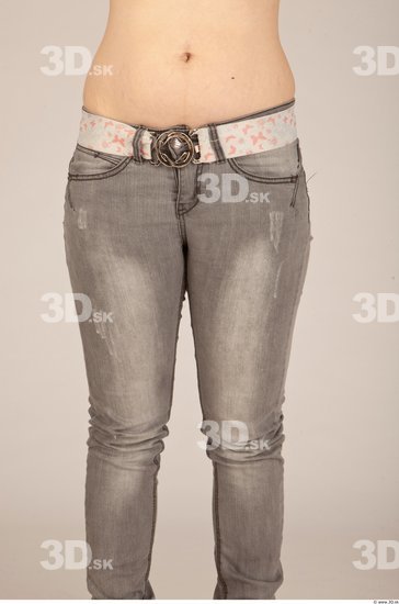 Thigh Woman Casual Trousers Slim Studio photo references