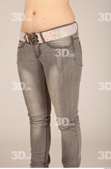 Thigh Woman Casual Trousers Slim Studio photo references