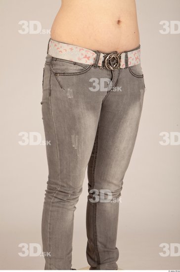 Thigh Woman Casual Trousers Slim Studio photo references