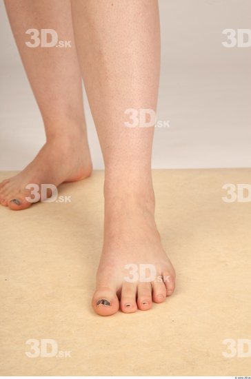 Foot Woman Nude Slim Studio photo references