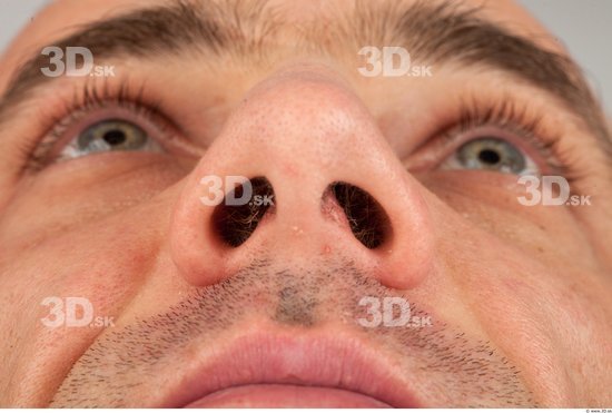 Nose Man White Muscular