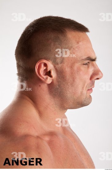 Head Emotions Man White Muscular