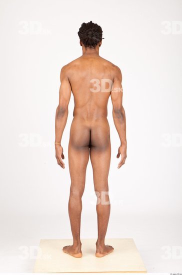 Whole Body Man Animation references Black Nude Athletic Studio photo references