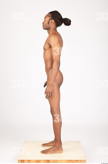 Whole Body Man Animation references Black Nude Athletic Studio photo references