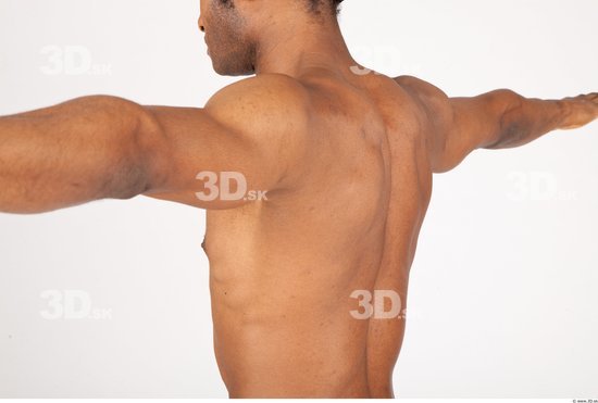 Back Man Black Nude Athletic Studio photo references