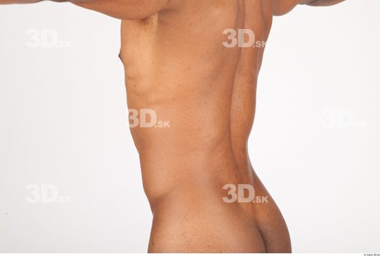 Back Man Black Nude Athletic Studio photo references